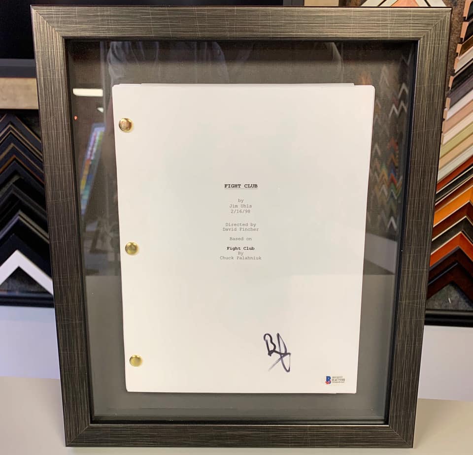 Fight Club Script Shadowbox – 5280 Custom Framing